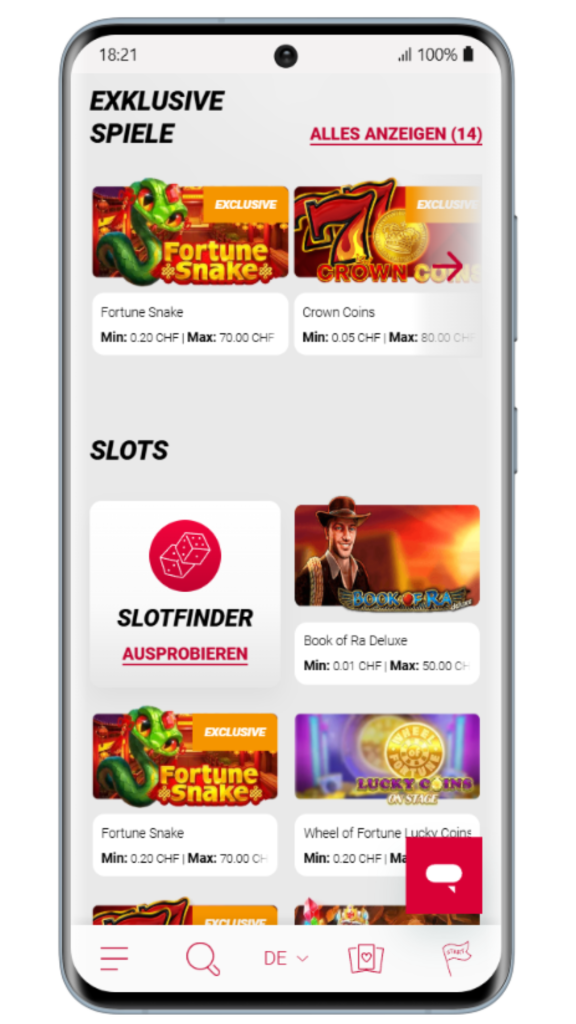 Slots und Spiele im jackpots Casino
